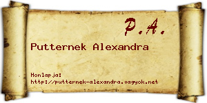 Putternek Alexandra névjegykártya